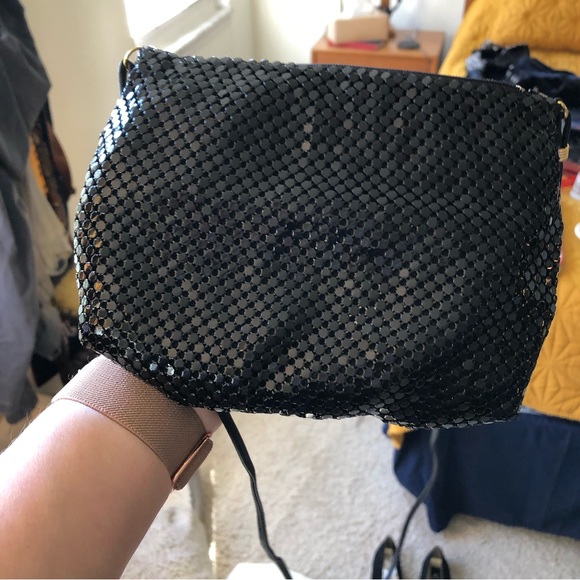 Vintage Whiting and Davis black mesh crossbody. - Picture 5 of 5